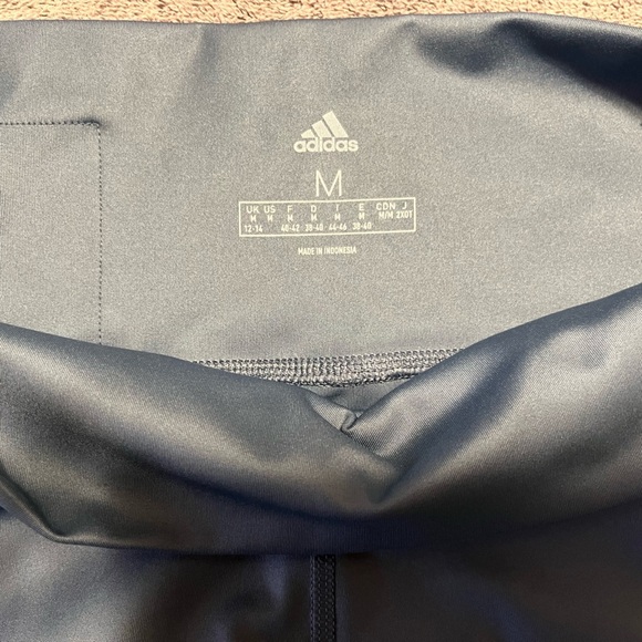 Adidas Believe This Shiny High Rise 7/8 Training Tights Blue Size M - Picture 6 of 10